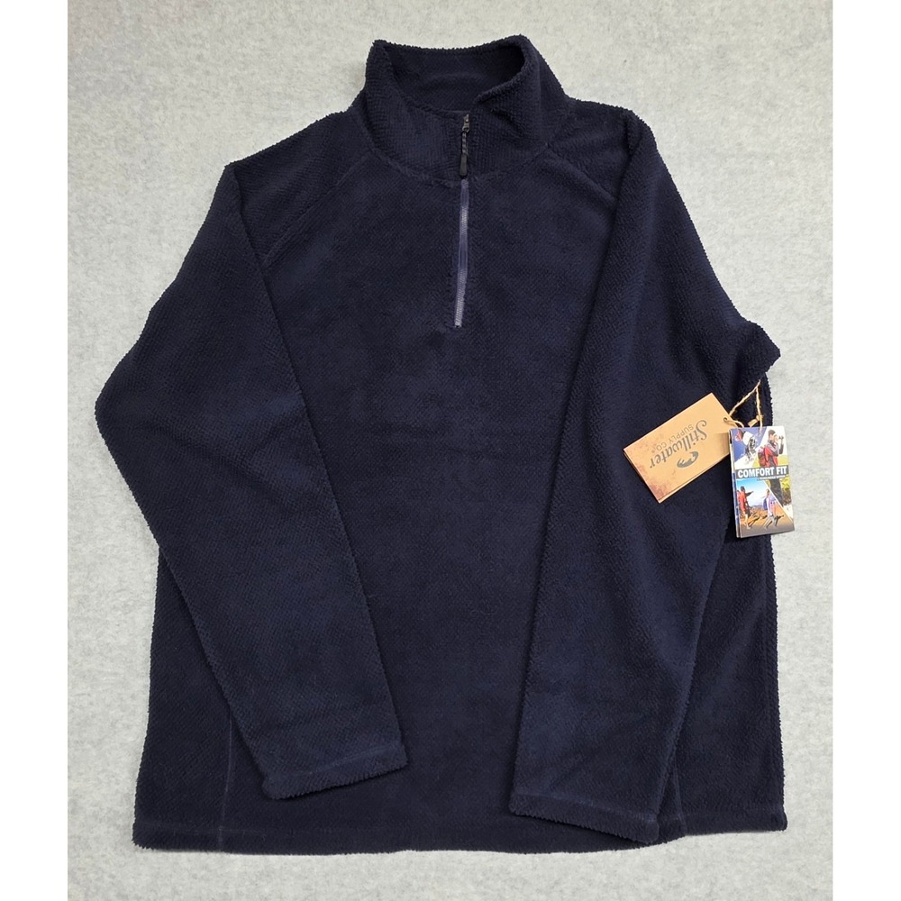 Stillwater Supply Co Men's 2XL Navy 1/4 Zip Fleece Pullover NWT
